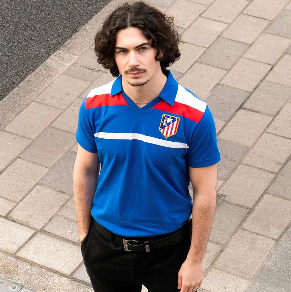 Atletico de Madrid 1986 Third Maillot de Foot Rétro