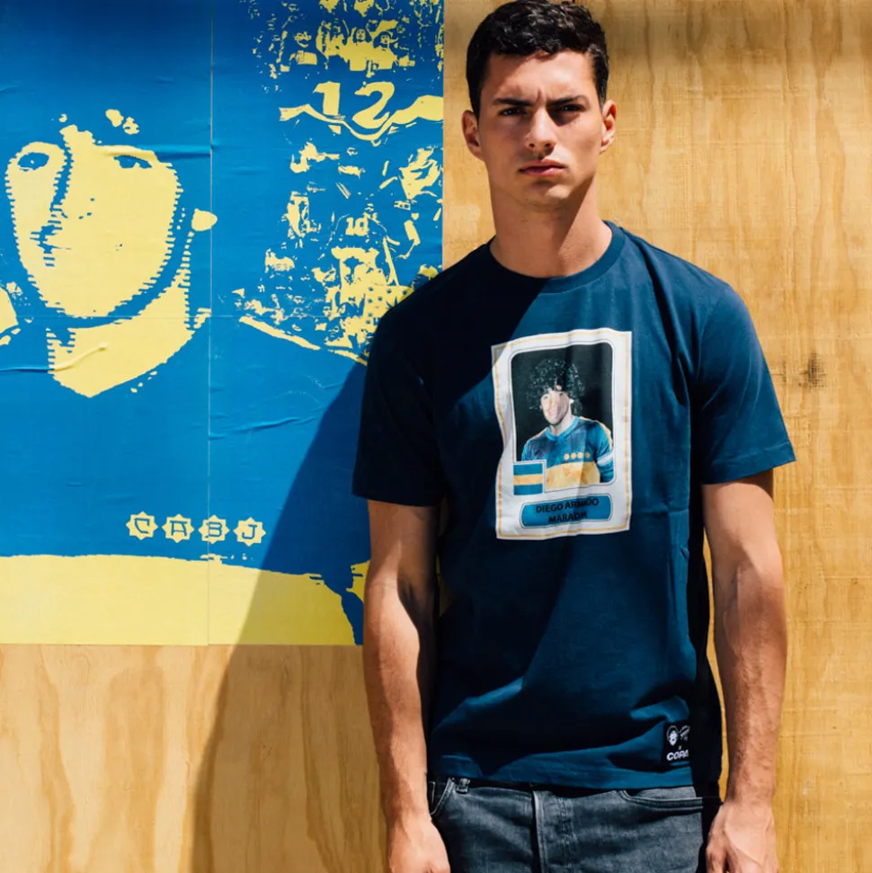 Maradona x COPA Boca Football Sticker T-Shirt
